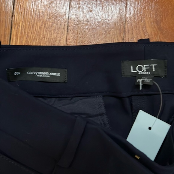 Loft Petite Navy Curvy Skinny Ankle Dress Pants Slacks Size 00 - Picture 5 of 11